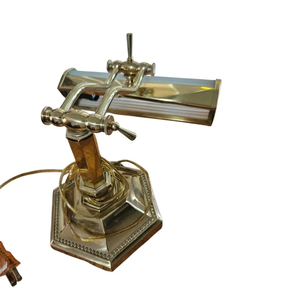 Vintage Brass Bankers‎ Piano Desk Lamp Adjustable UL Certified Mid- Century MCM